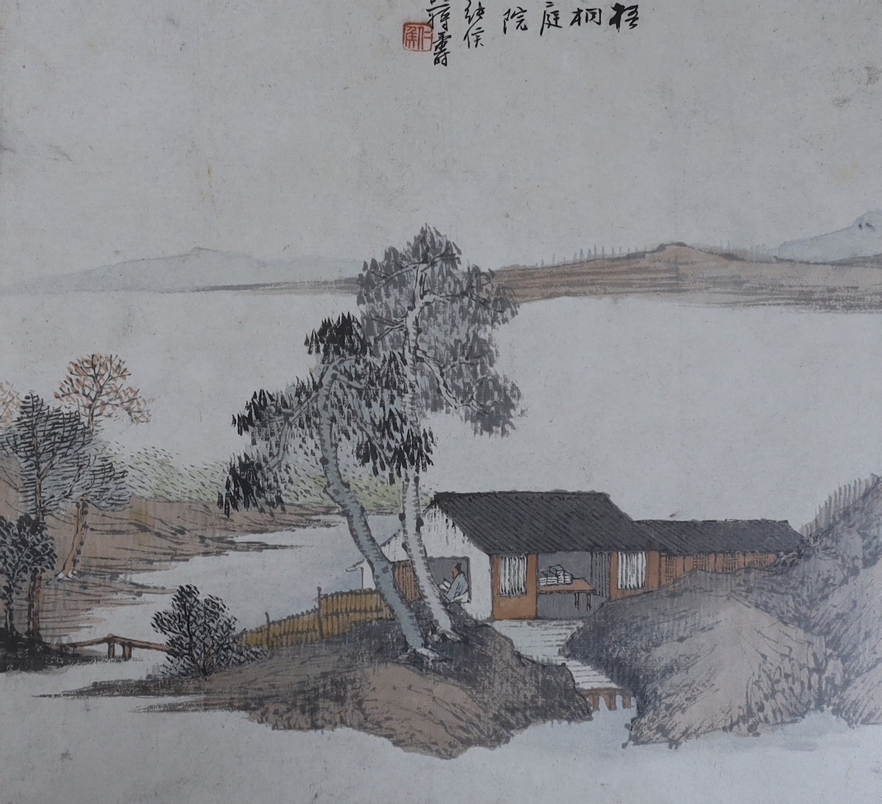 Chinese School, 20th century, two watercolours, landscapes, 26 x 28cm